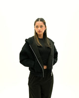 Onyx Black Cropped Purpose Jacket