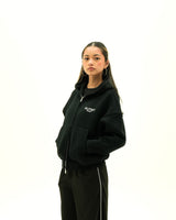 Onyx Black Cropped Purpose Jacket