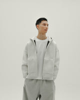 Heather Grey Cropped Purpose Jacket