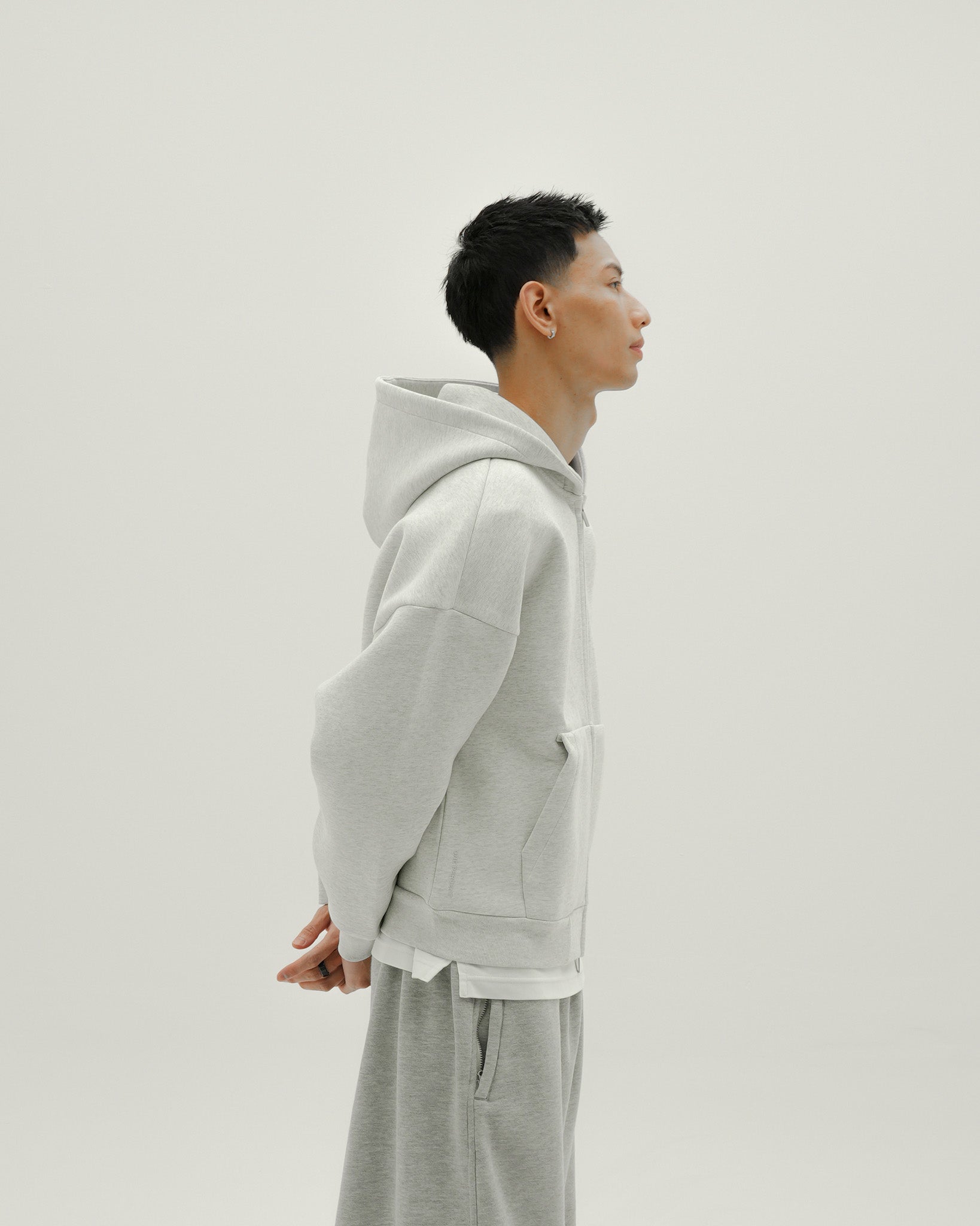 Heather Grey Cropped Purpose Jacket