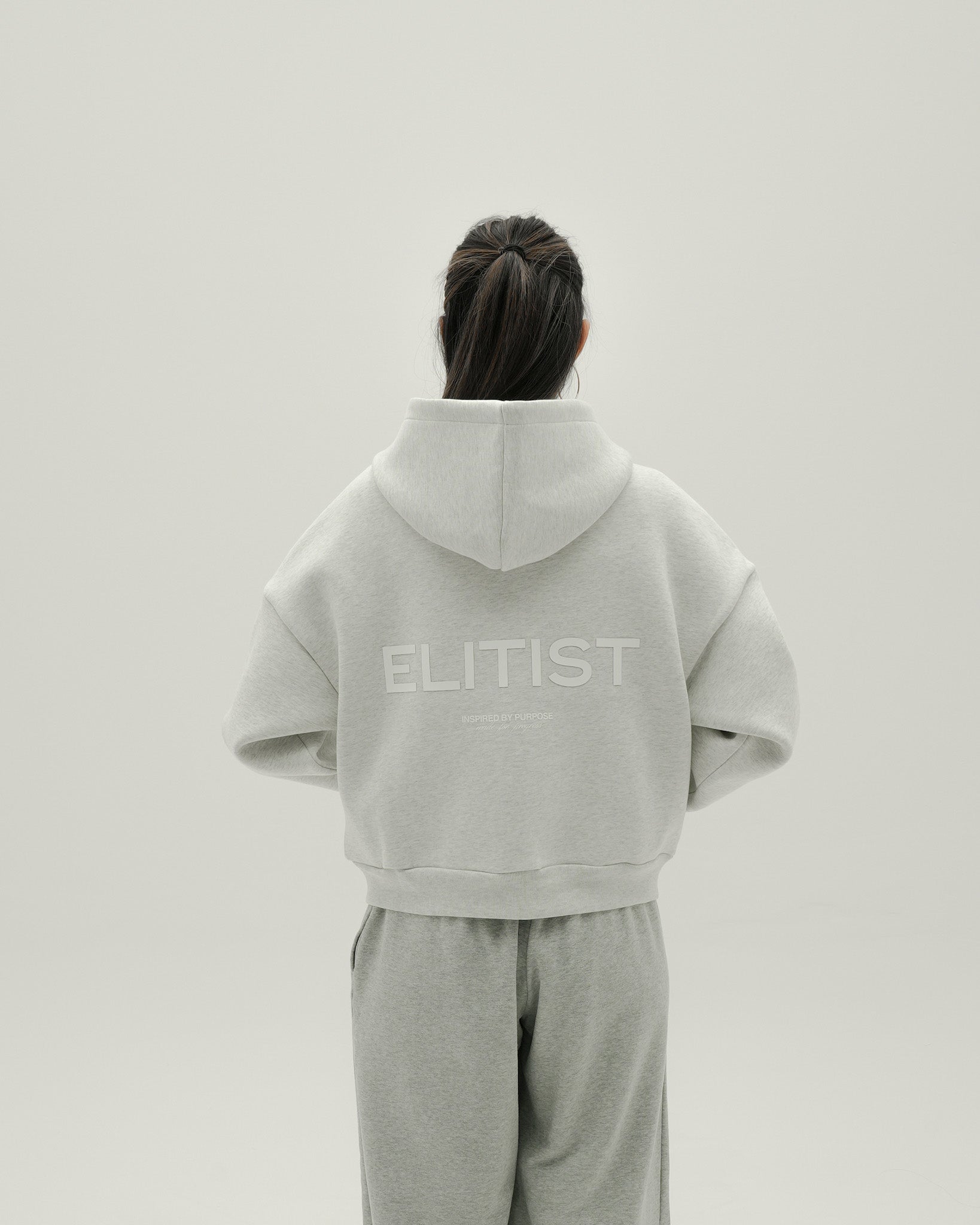 Heather Grey Cropped Purpose Jacket