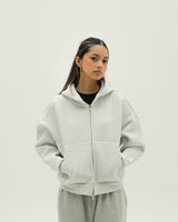 Heather Grey Cropped Purpose Jacket
