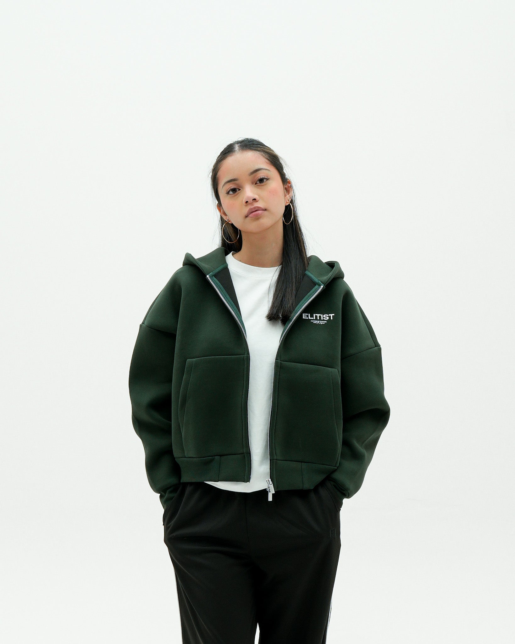 Forest Green Cropped Purpose Jacket