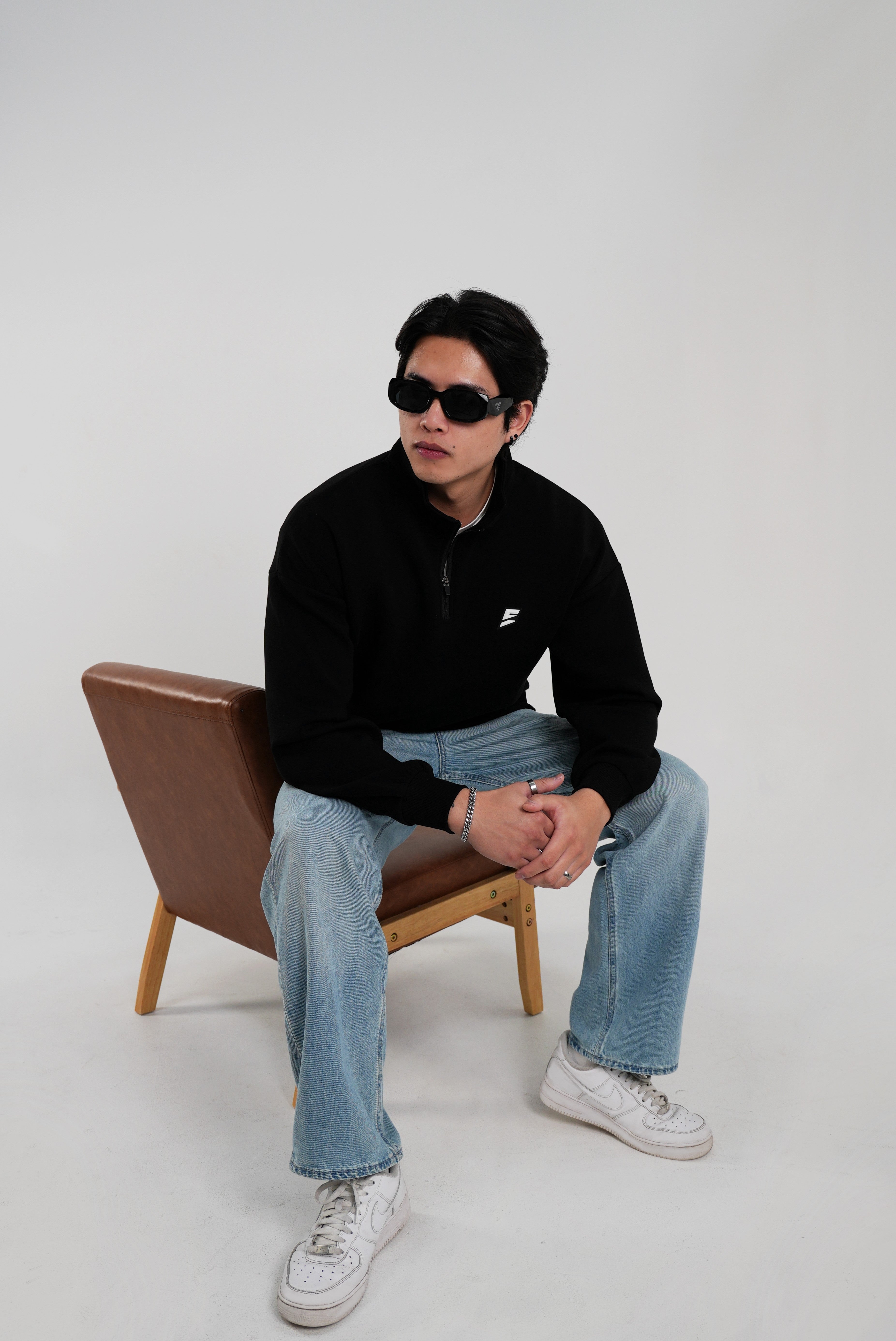 Black Core Quarter Zip