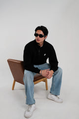 Black Core Quarter Zip