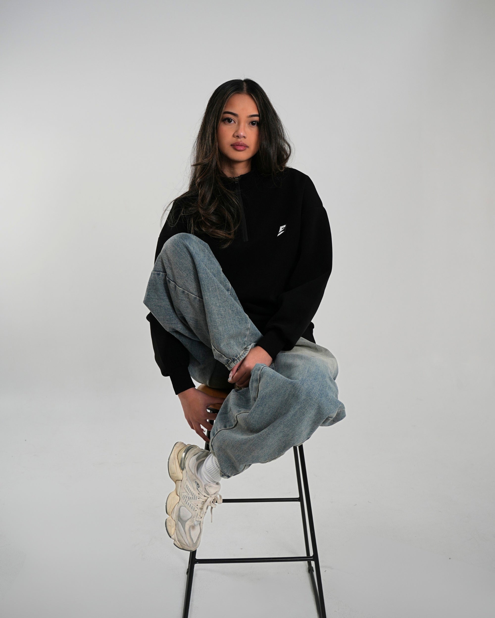 Black Core Quarter Zip