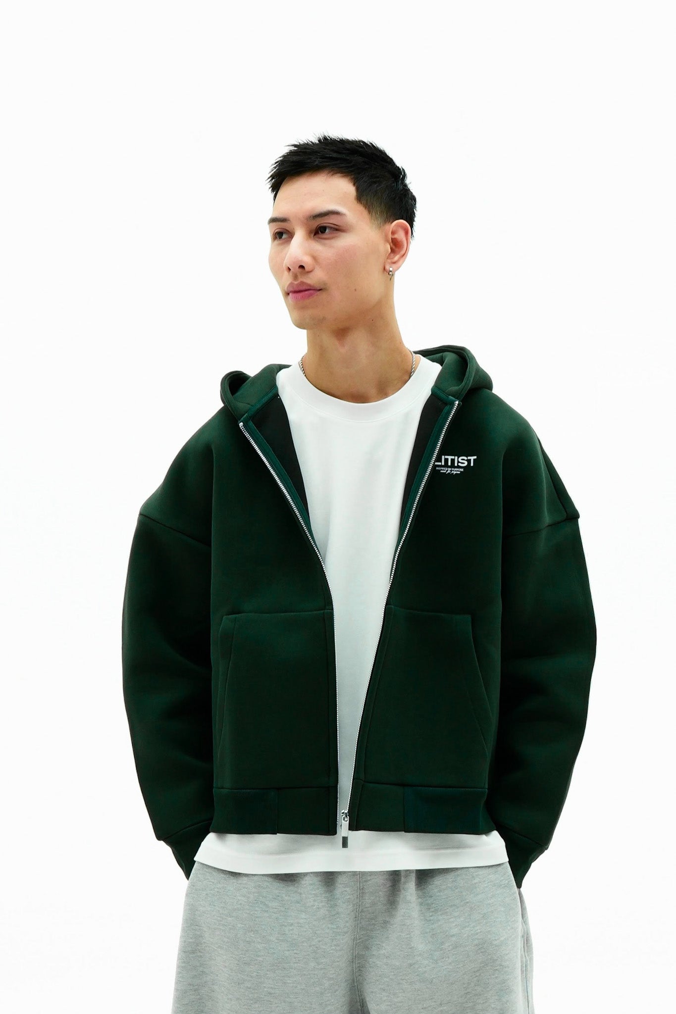 Forest Green Cropped Purpose Jacket